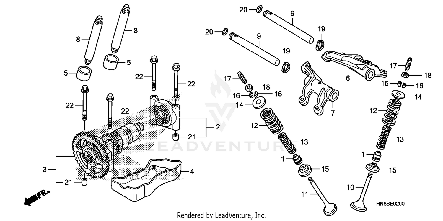 CAMSHAFT + VALVE