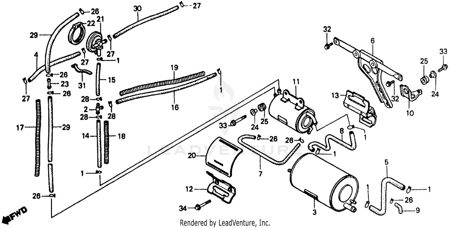 CANISTER II + PURGE CONTROLVALVE II