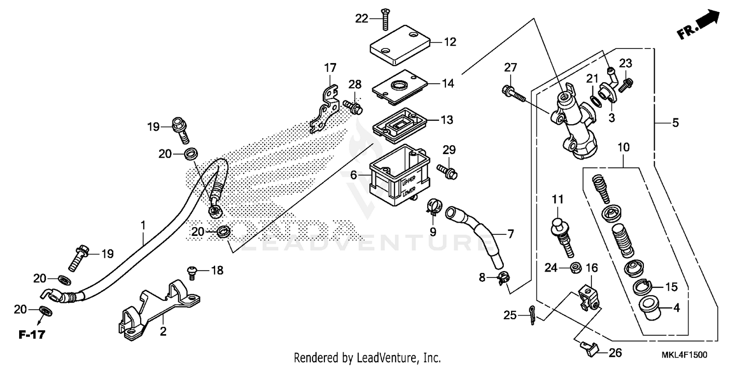 REAR BRAKE MASTER        CYLINDER (1)