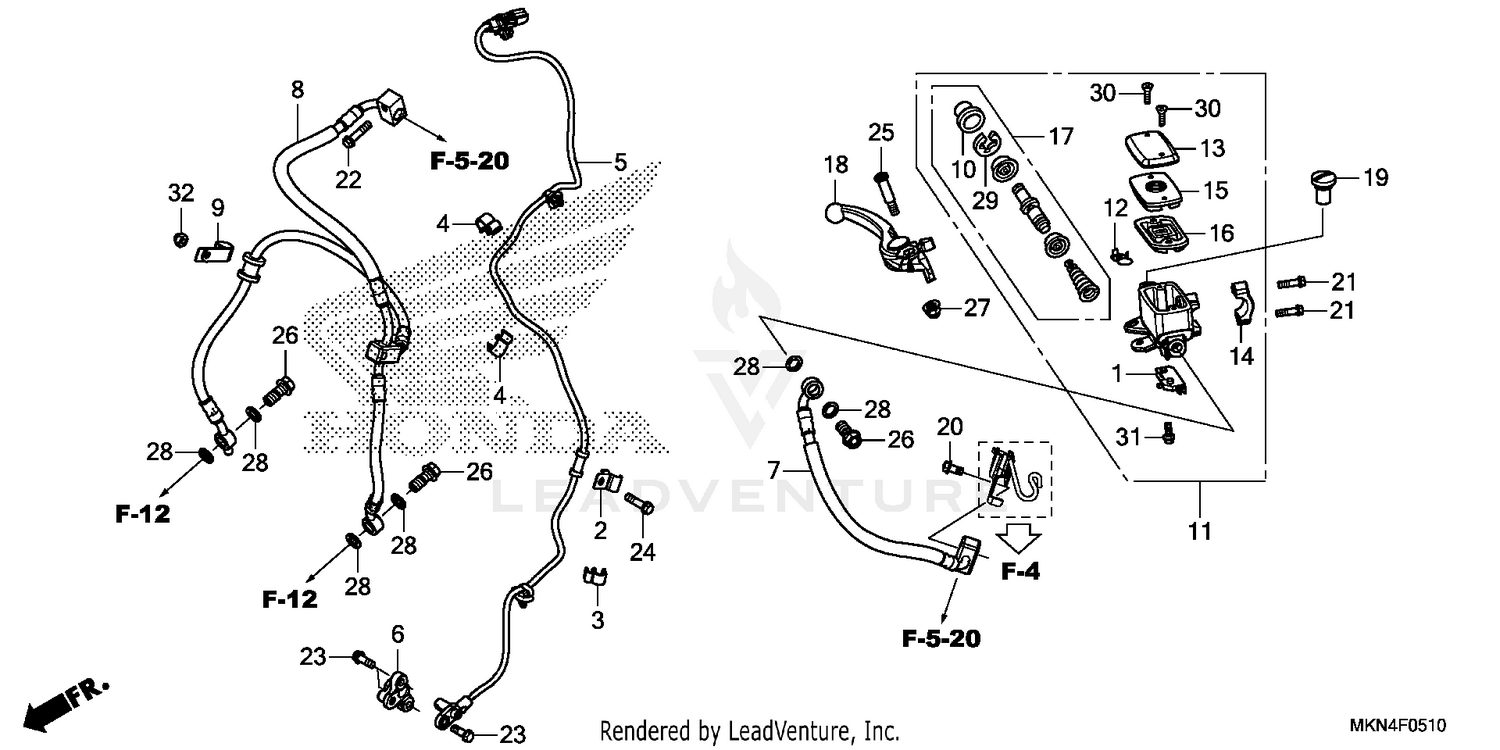 FRONT BRAKE MASTER       CYLINDER (2)