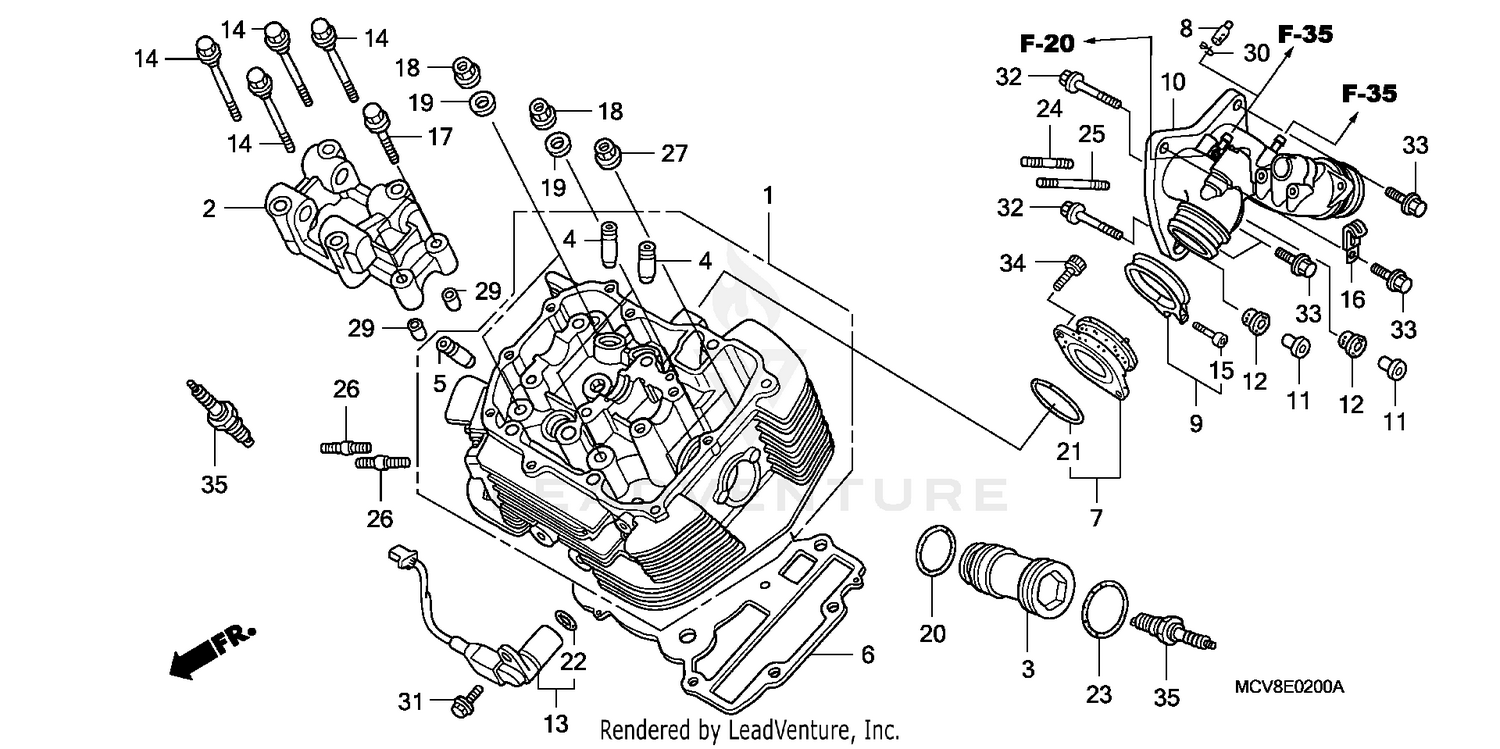 FRONT CYLINDER HEAD