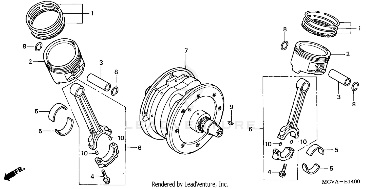 CRANKSHAFT + PISTON
