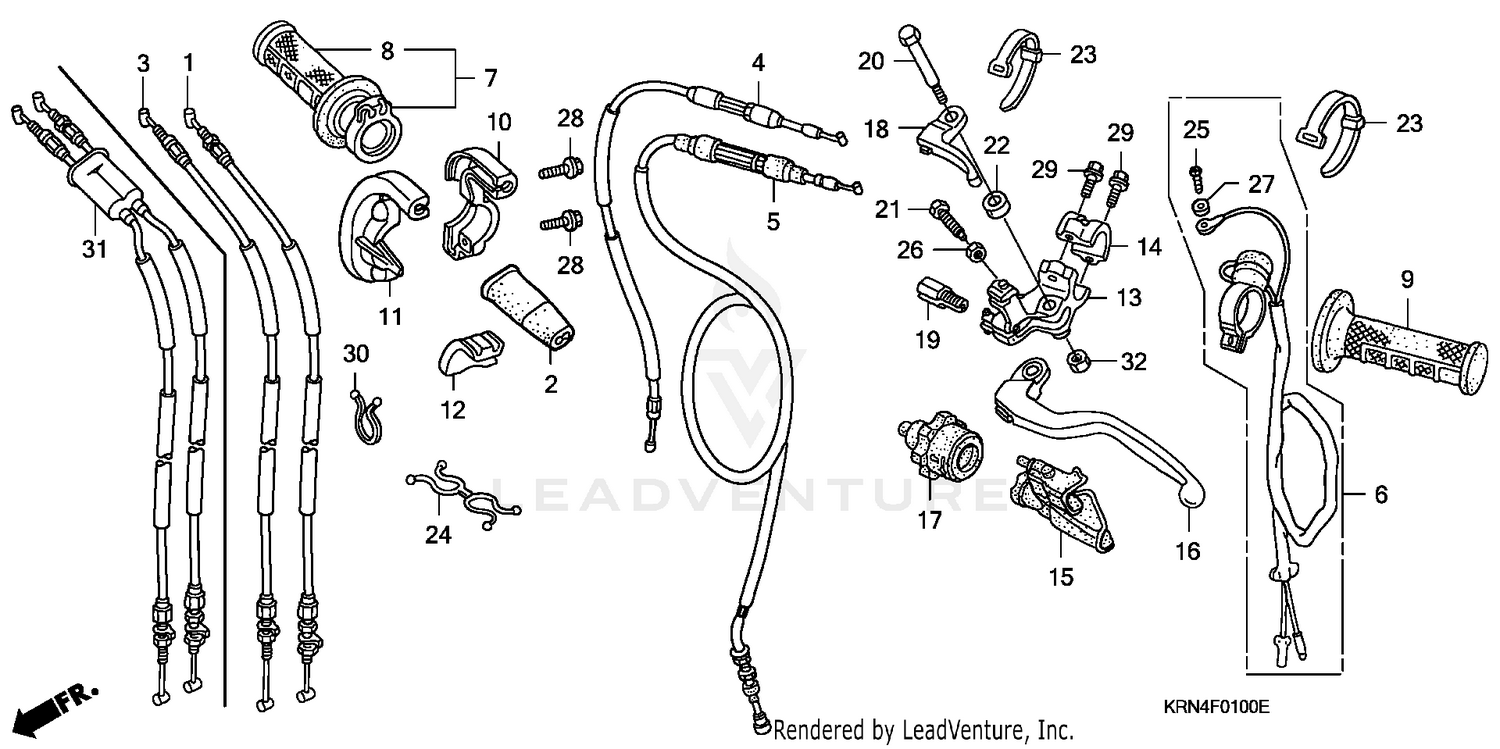 HANDLE LEVER + SWITCH + CABLE