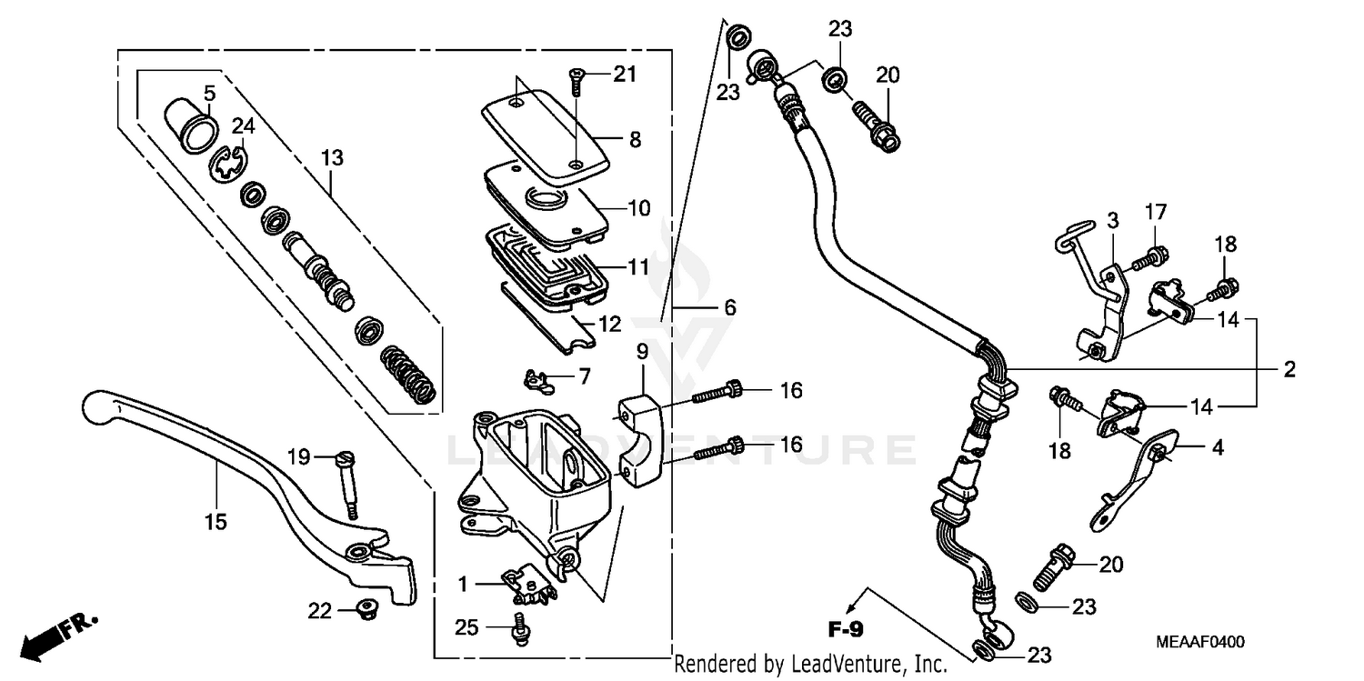 FRONT BRAKE MASTER       CYLINDER