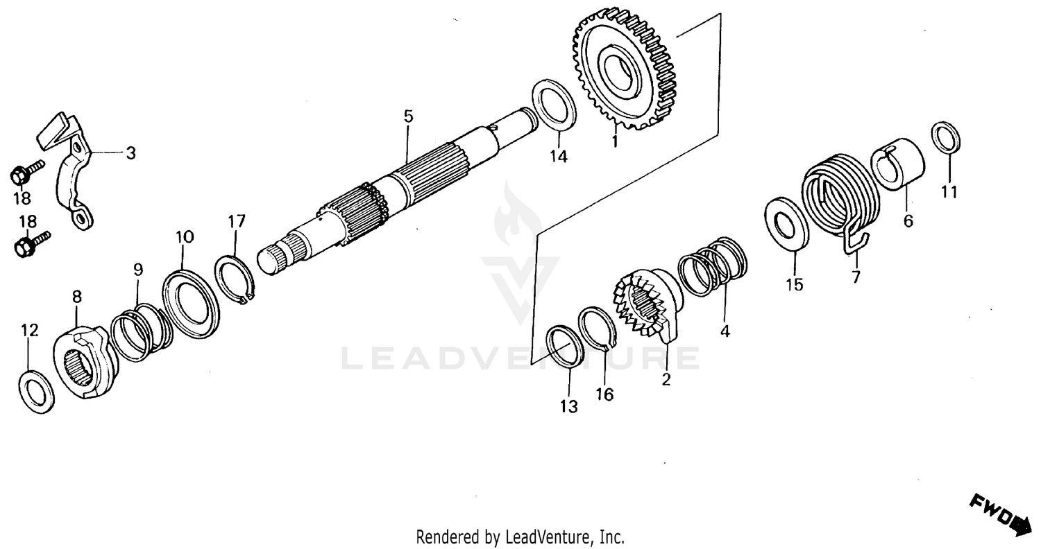 KICK STARTER SPINDLE