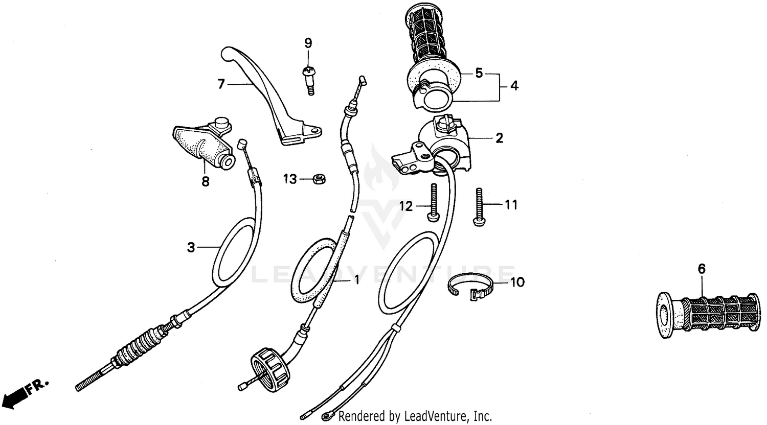 HANDLE LEVER + SWITCHES + CABLES