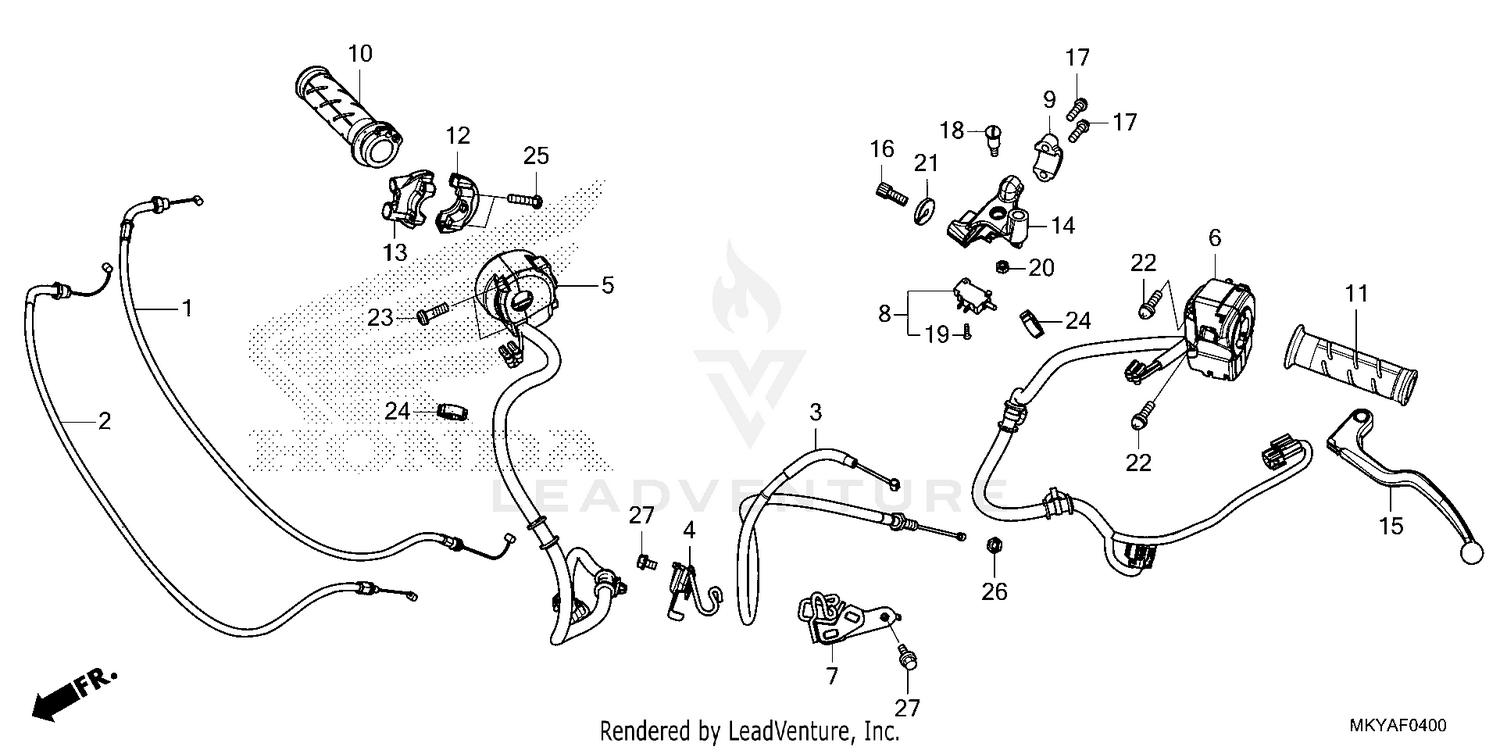 HANDLE LEVER@SWITCH@CABLE (CB650RAC)