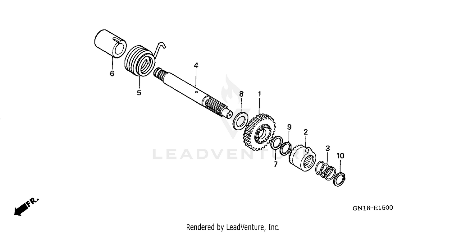 KICK STARTER SPINDLE