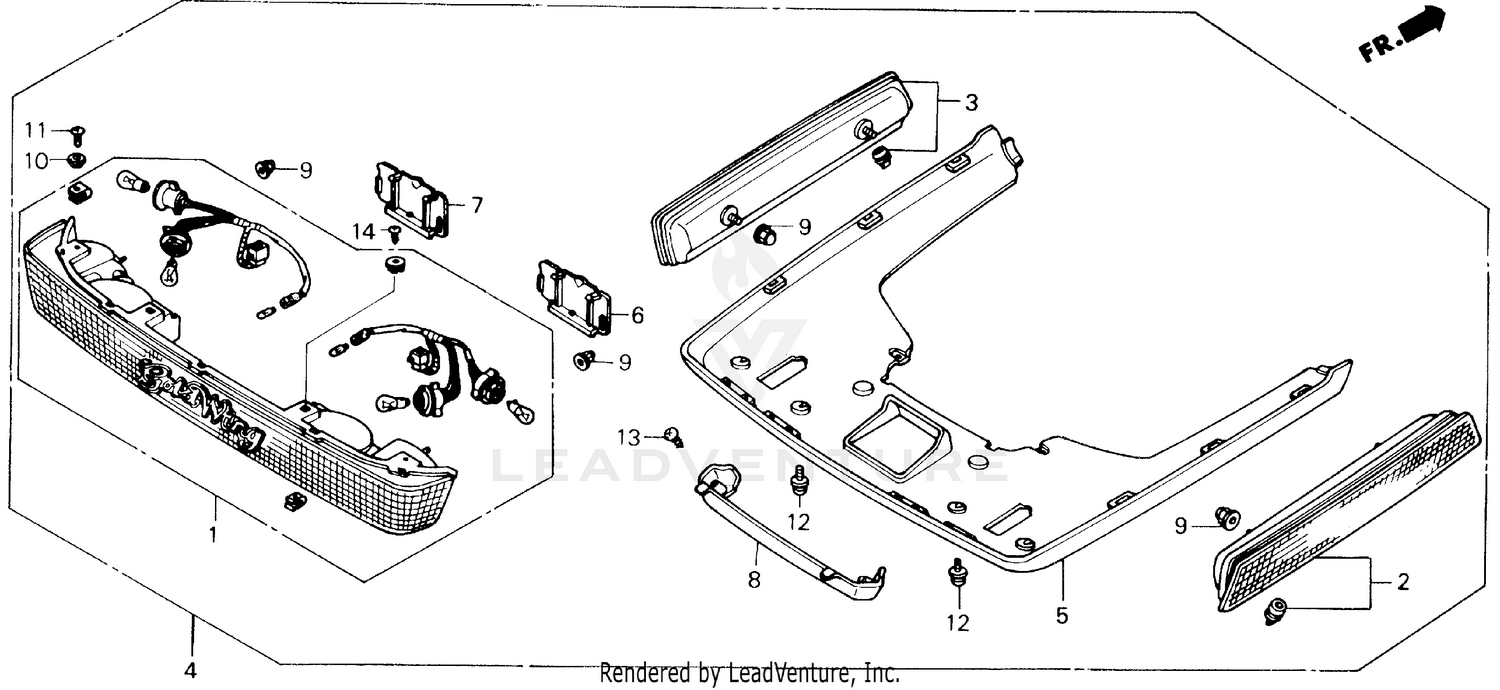 TRUNK LOWER COVER SET 90