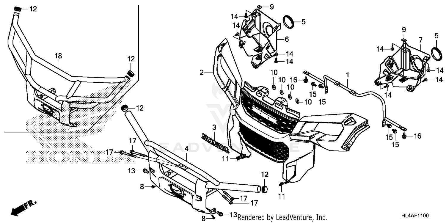 FRONT GRILLE@FRONT BUMPER