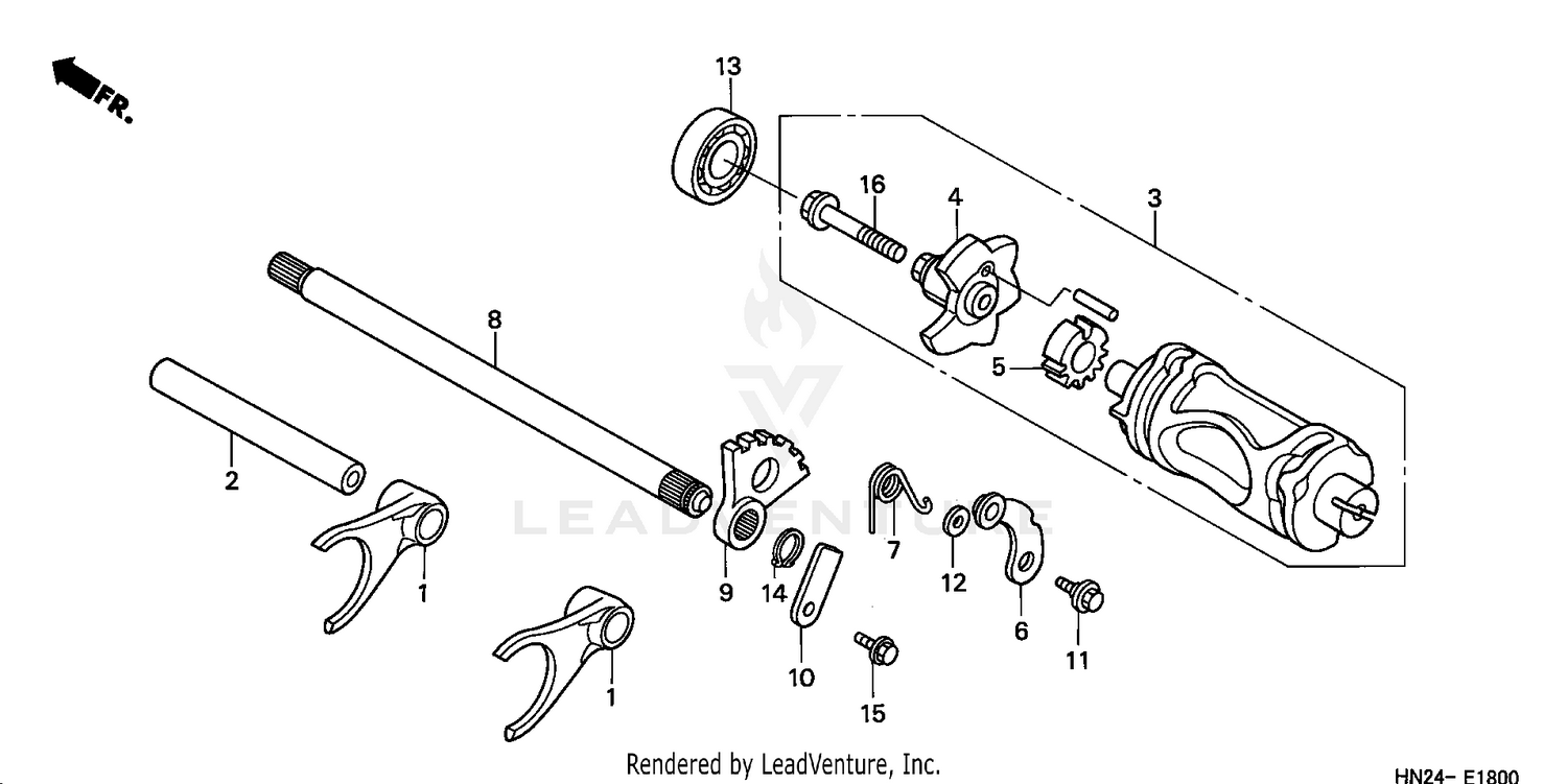 GEARSHIFT FORK + GEARSHIFT DRUM