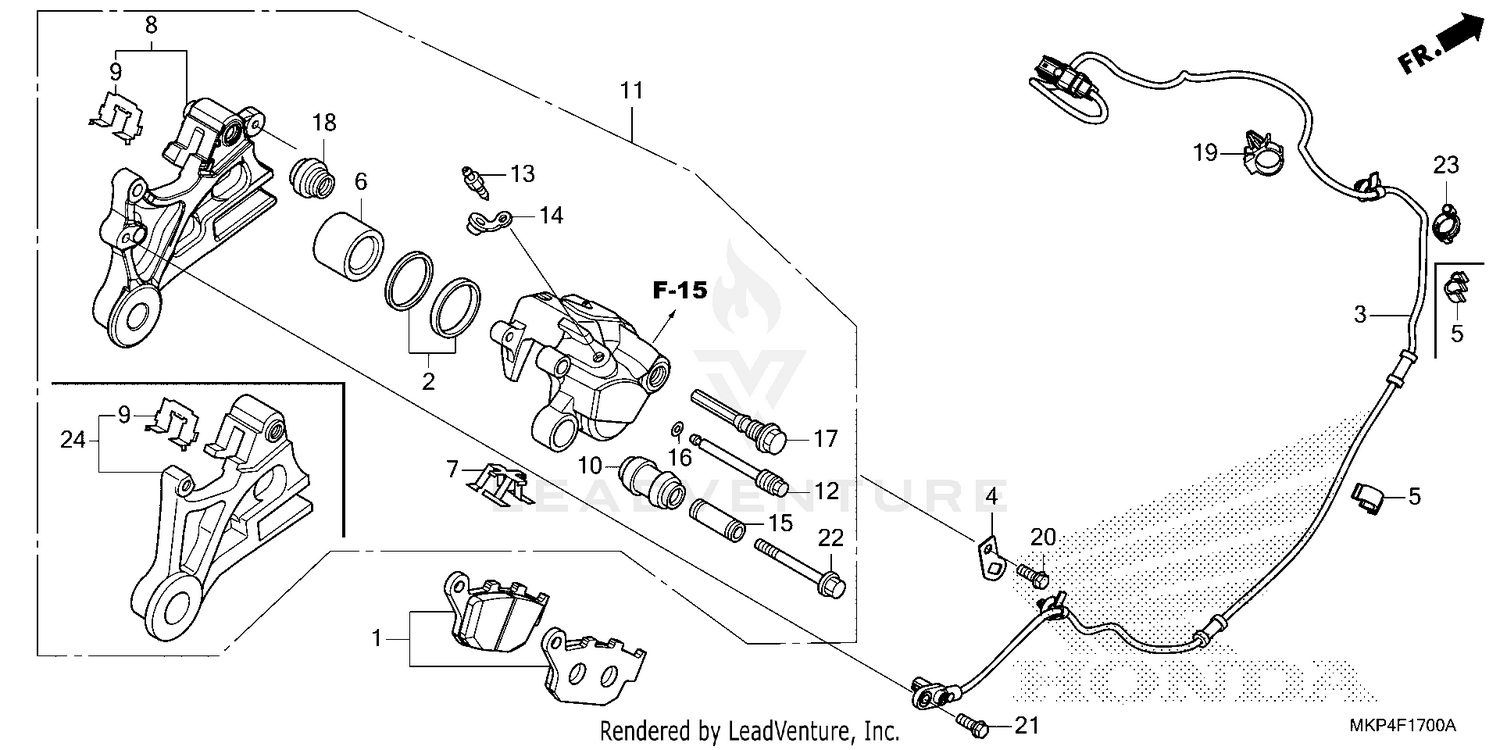 REAR BRAKE CALIPER