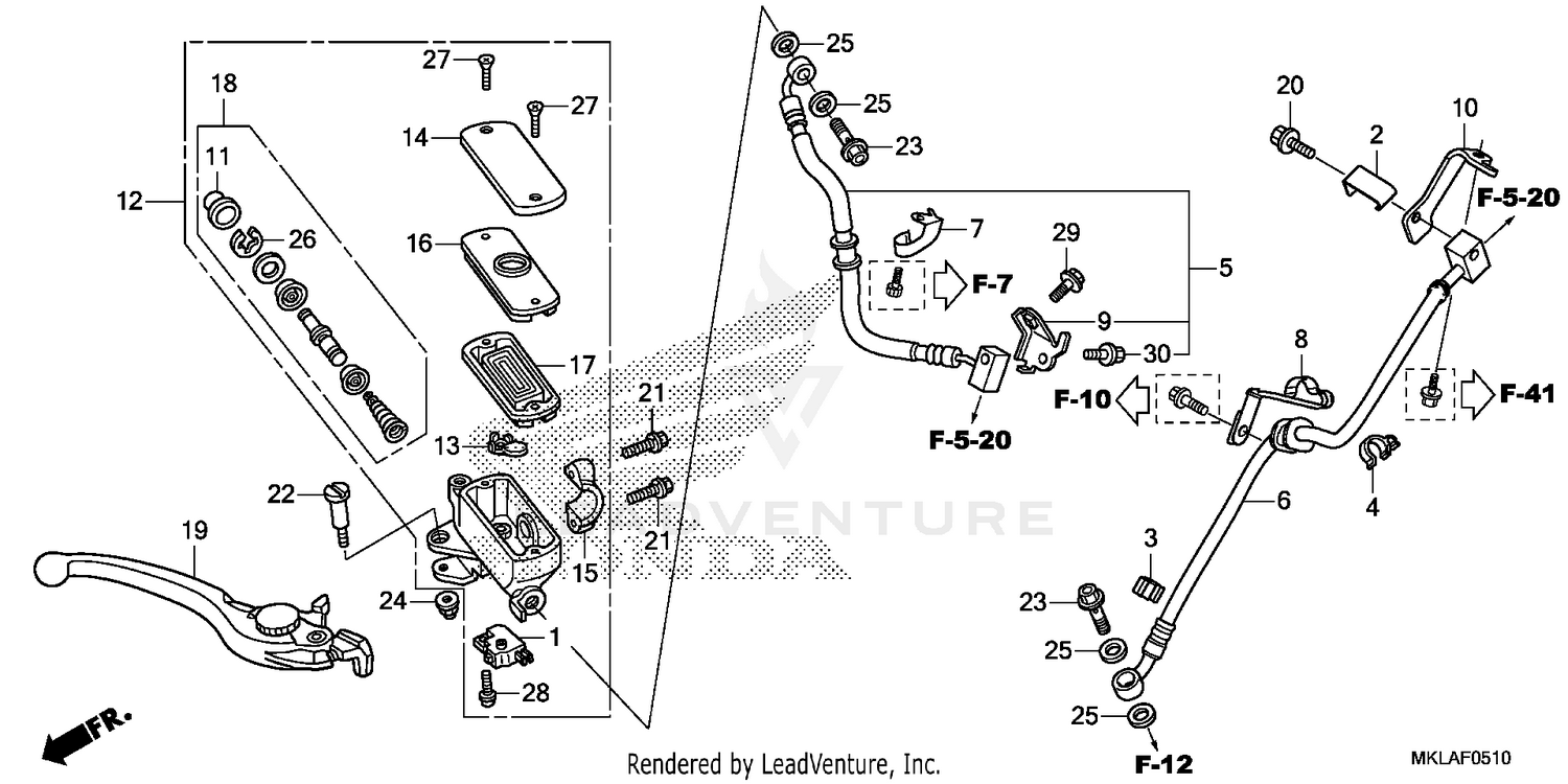 FRONT BRAKE MASTER       CYLINDER (2)