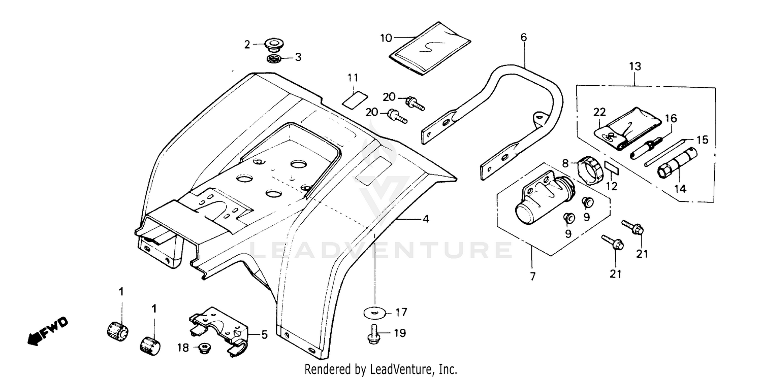 REAR FENDER + CARRY PIPE
