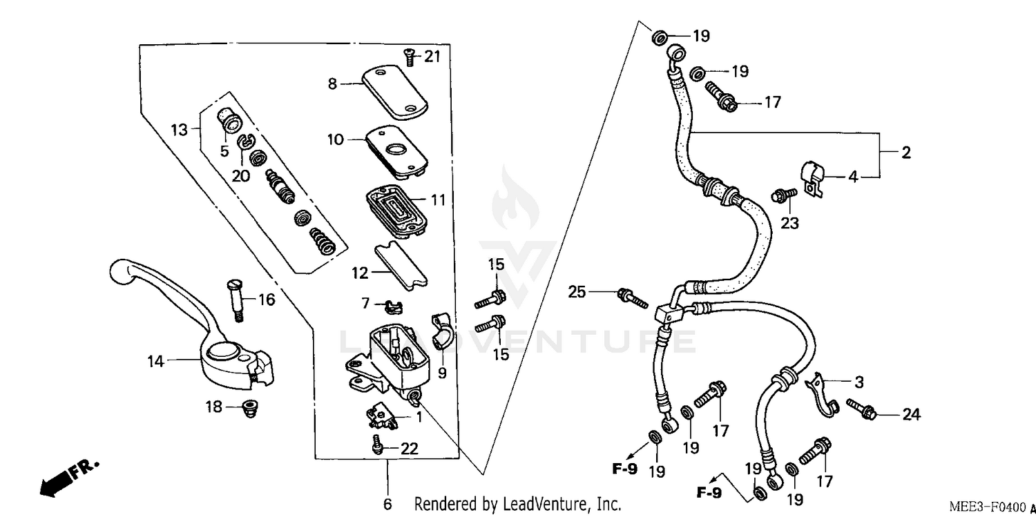 FRONT BRAKE MASTER CYLINDER ('03-'04)