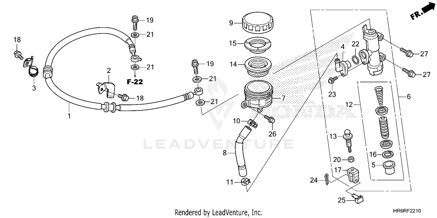 REAR BRAKE MASTER        CYLINDER
