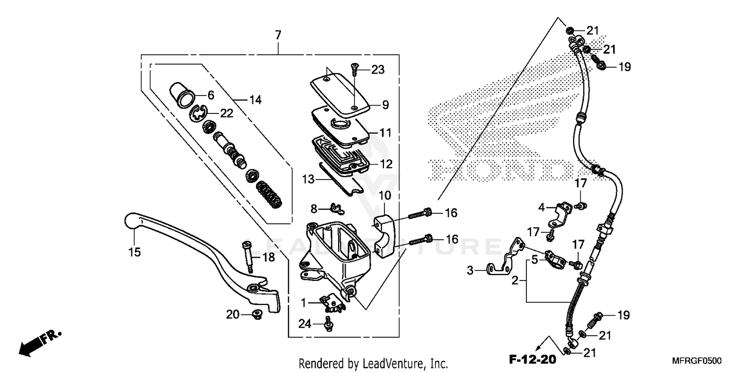 FRONT BRAKE MASTER       CYLINDER (1)