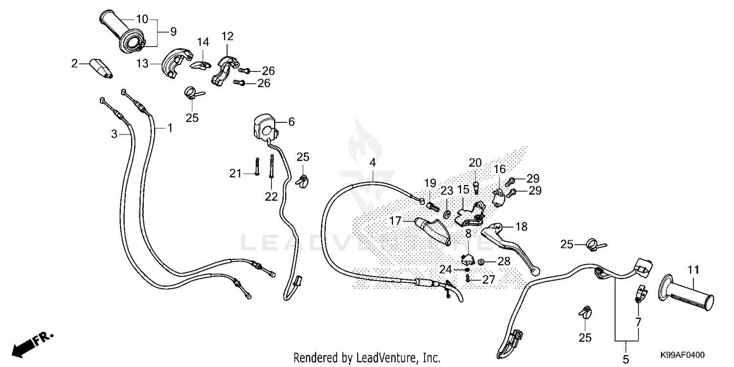 HANDLE LEVER@SWITCH@CABLE