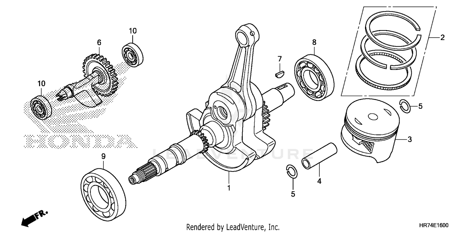 CRANKSHAFT + PISTON