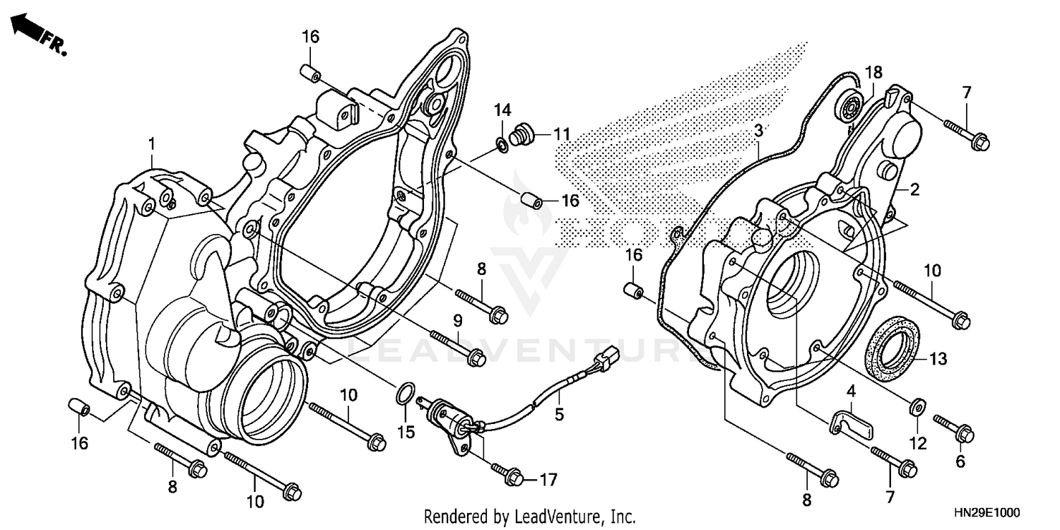 REAR CRANKCASE COVER