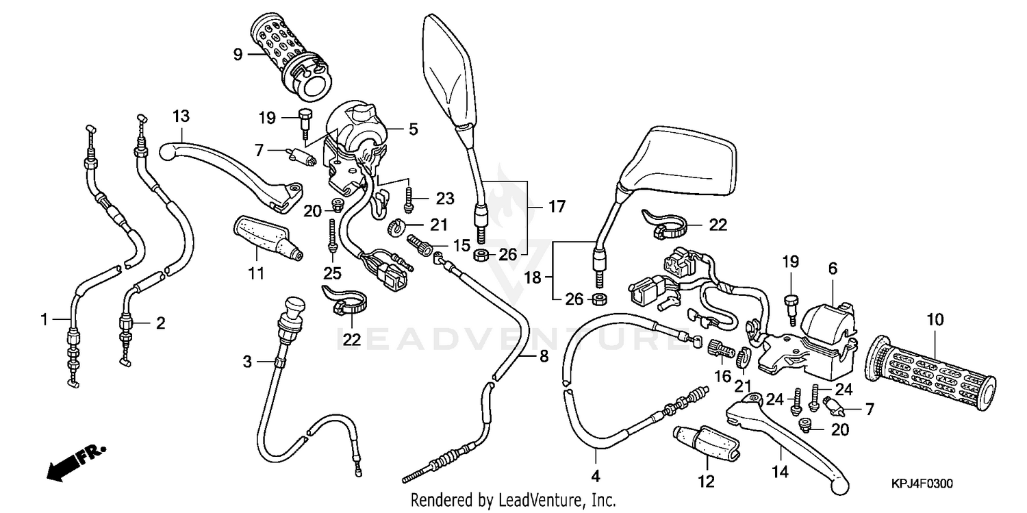 HANDLE LEVER + SWITCH + CABLE