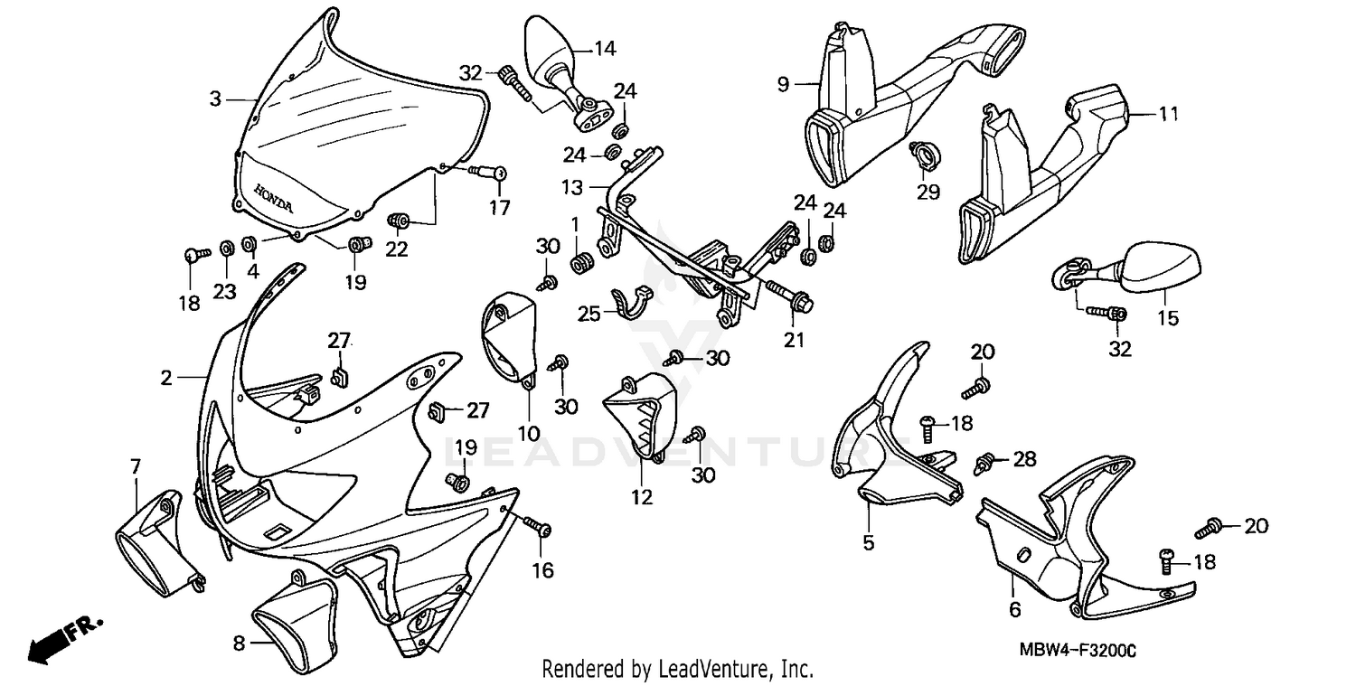 UPPER COWL ('99-'00)