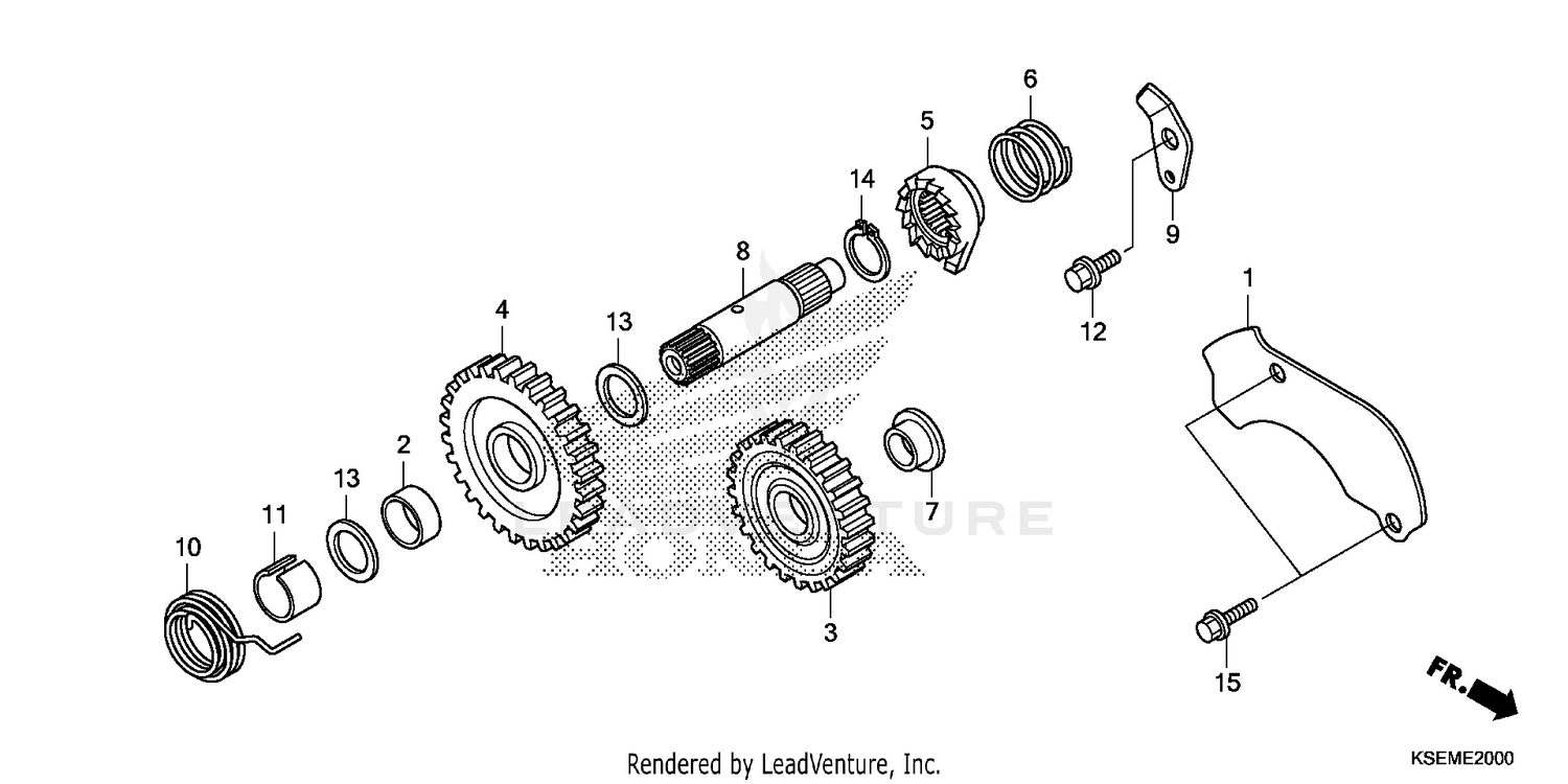 KICK STARTER SPINDLE