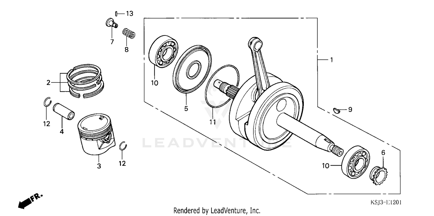 CRANKSHAFT@PISTON        (CRF100F)