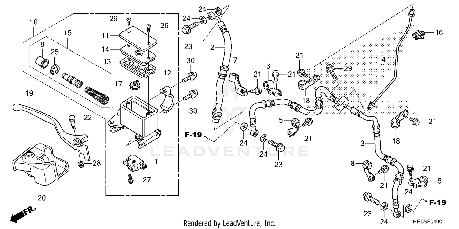 FRONT BRAKE MASTER       CYLINDER