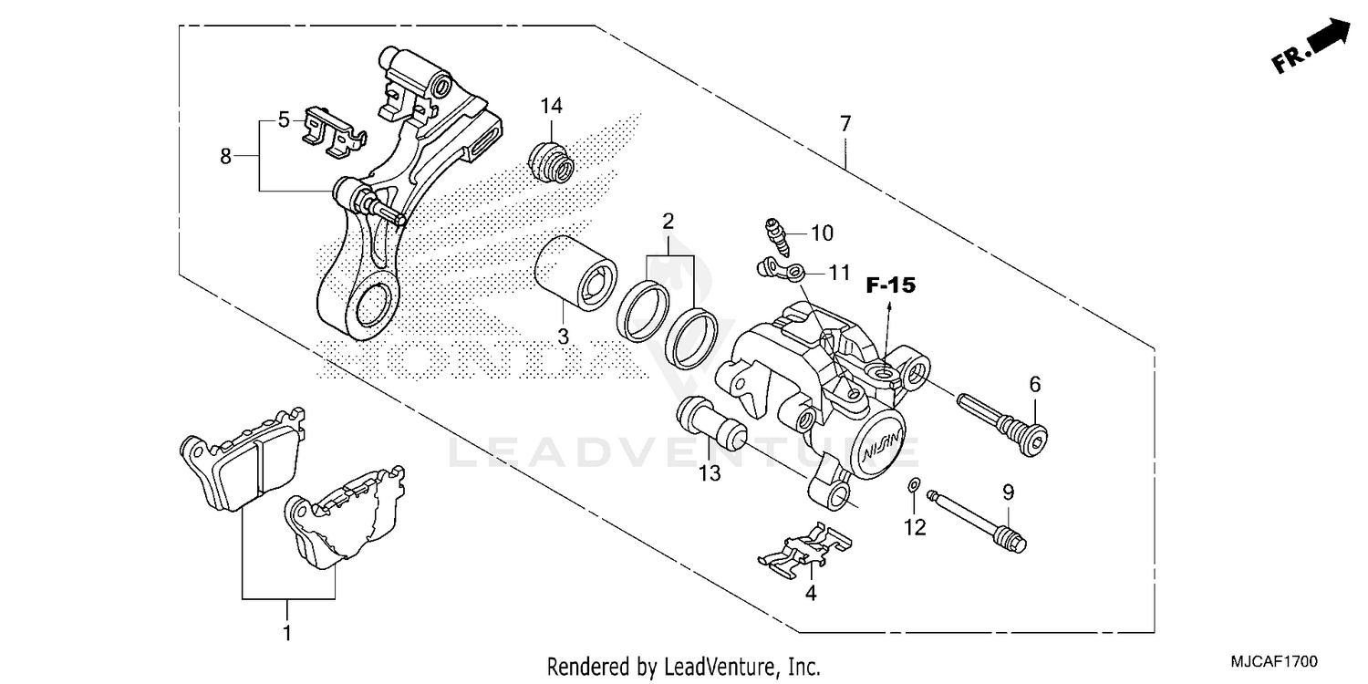 REAR BRAKE CALIPER (1)