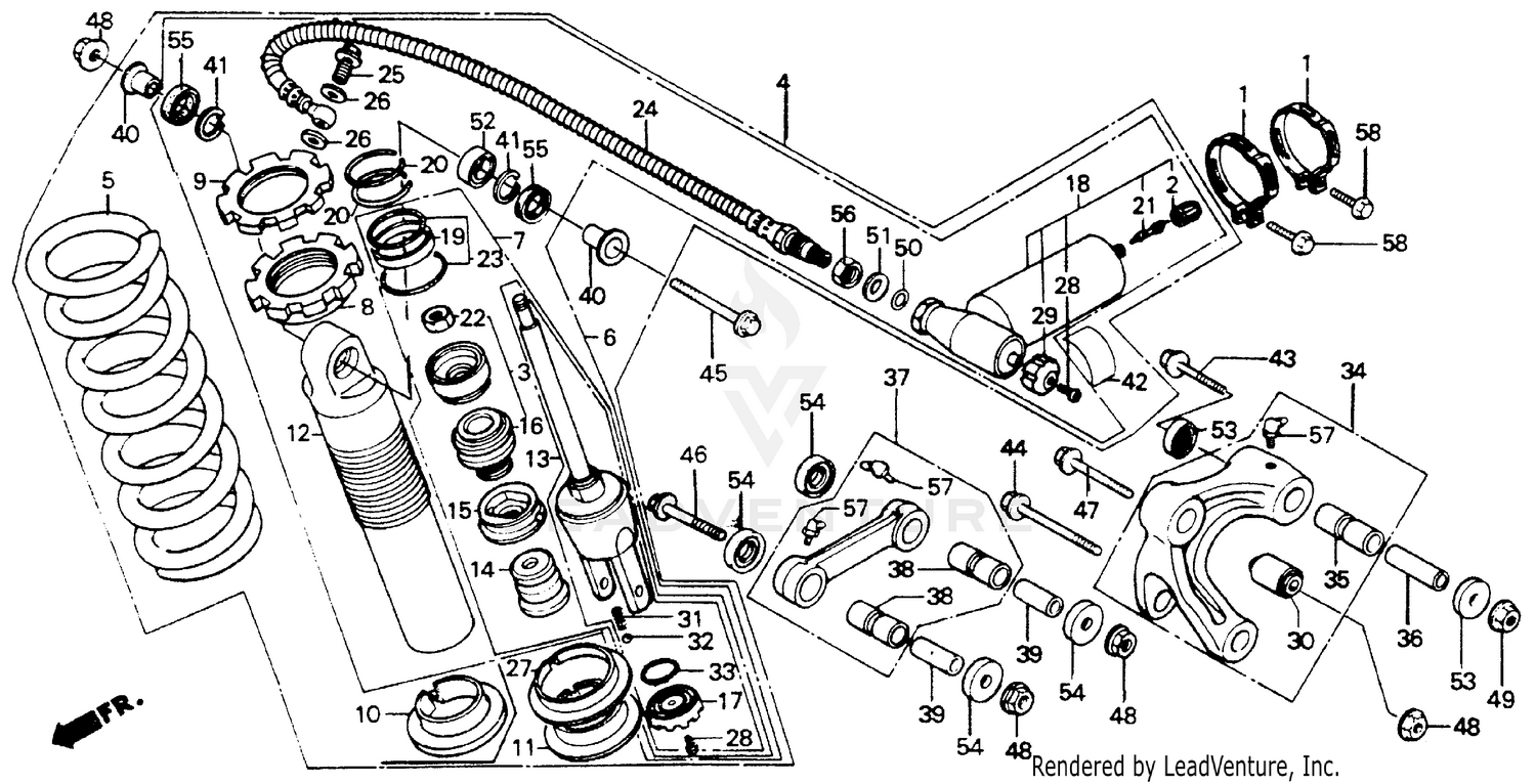 REAR SHOCK ABSORBER 86-88
