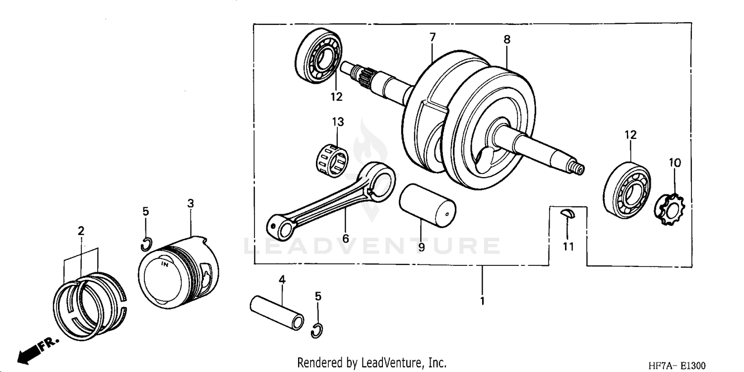 CRANKSHAFT + PISTON