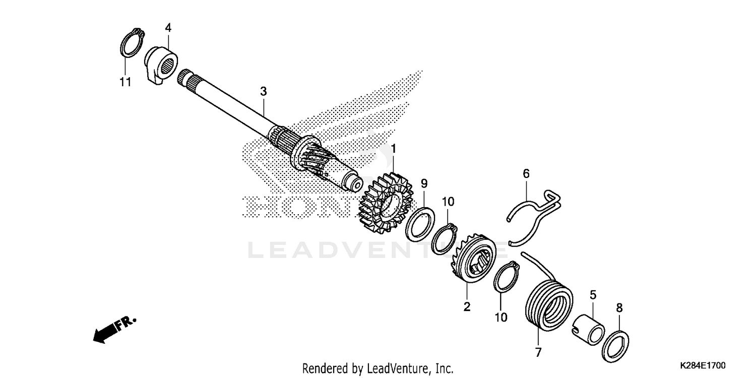 KICK STARTER SPINDLE