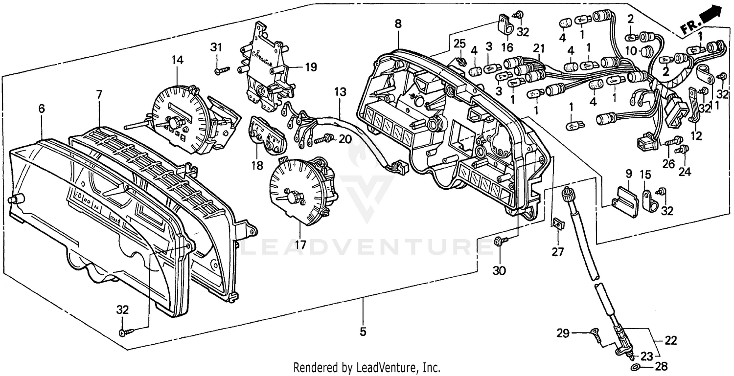 GL1500I SPEEDOMETER + TACHOMETER