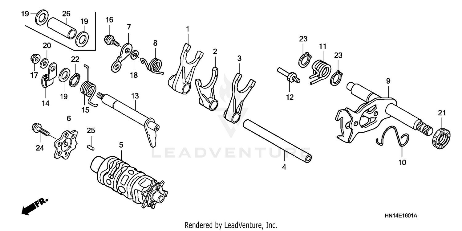 SHIFT DRUM + SHIFT FORK ('05-'06)