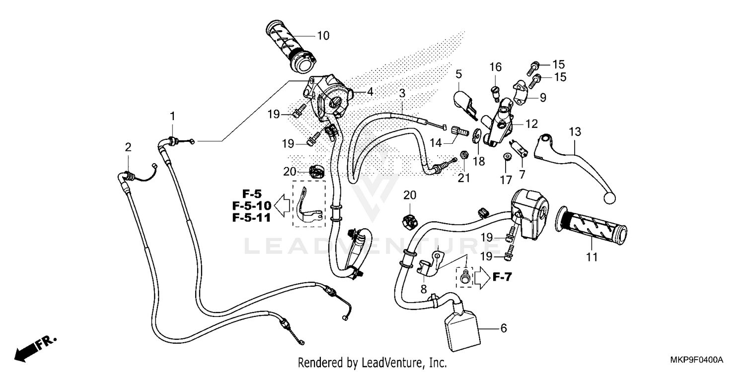 HANDLE LEVER@SWITCH@CABLE