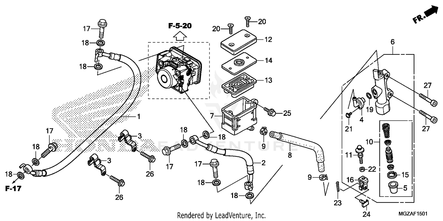 REAR BRAKE MASTER        CYLINDER (ABS)