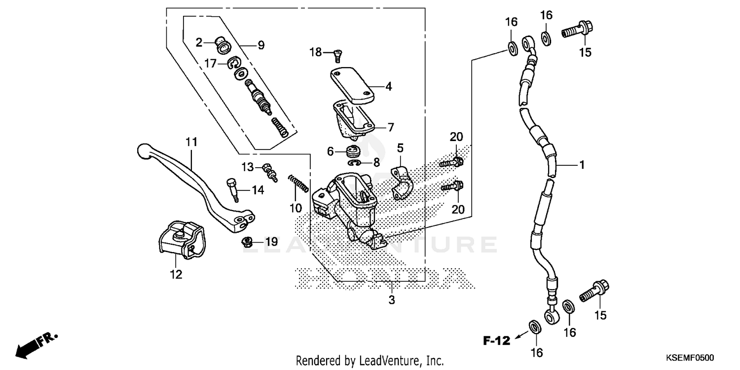 FRONT BRAKE MASTER       CYLINDER