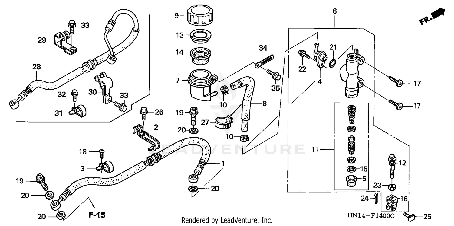 REAR BRAKE MASTER CYLINDER
