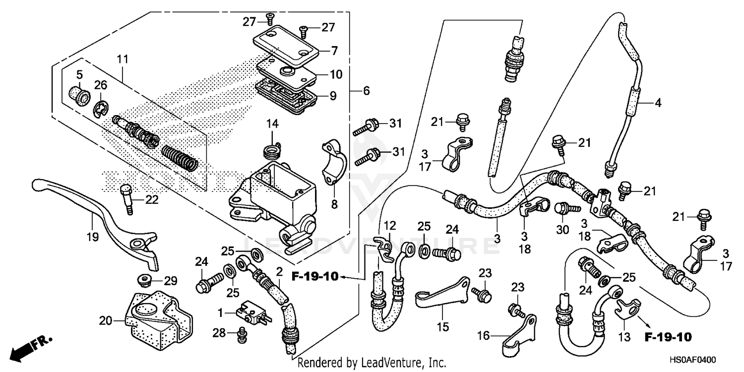 FRONT BRAKE MASTER       CYLINDER