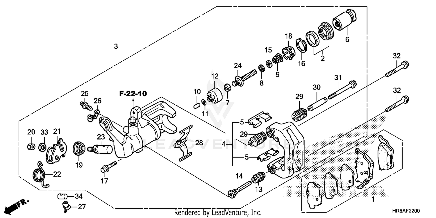 REAR BRAKE CALIPER
