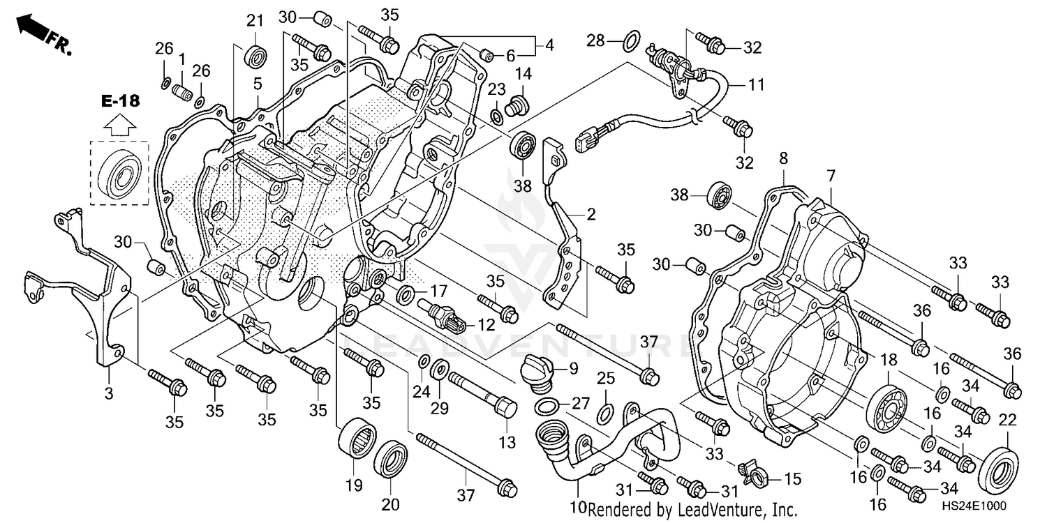 REAR CRANKCASE COVER