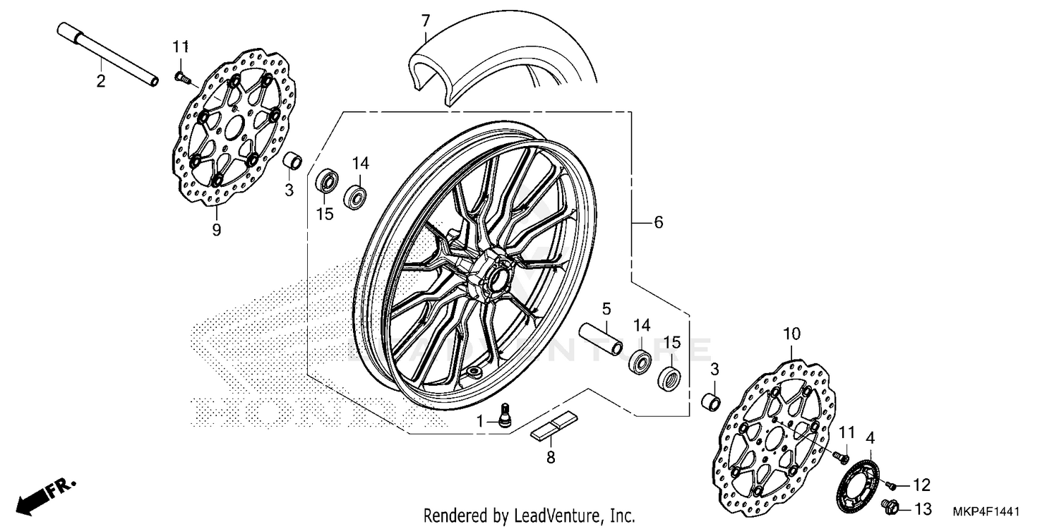 FRONT WHEEL              (CB500XA'22/'23)
