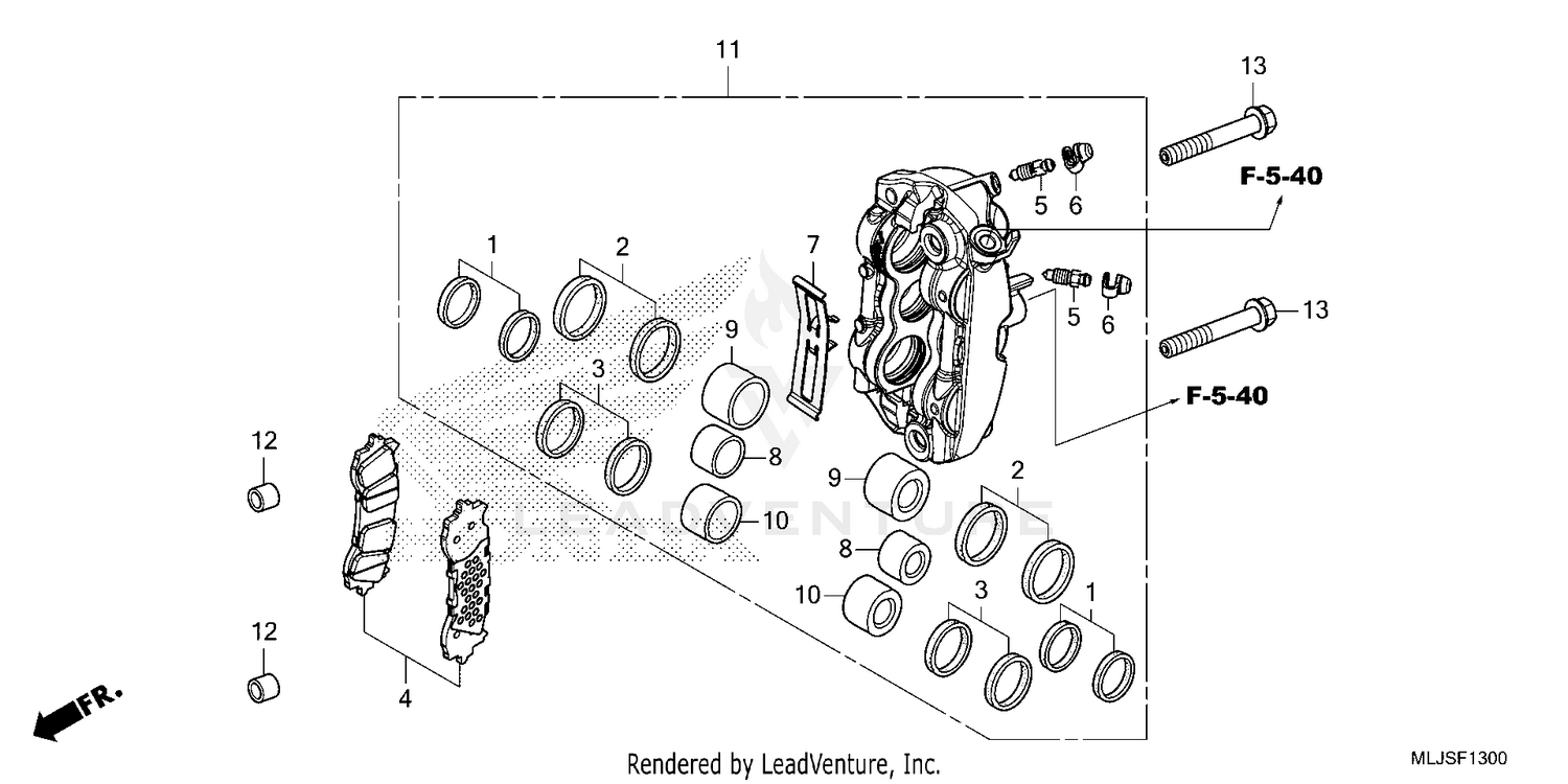 LEFT FRONT BRAKE CALIPER
