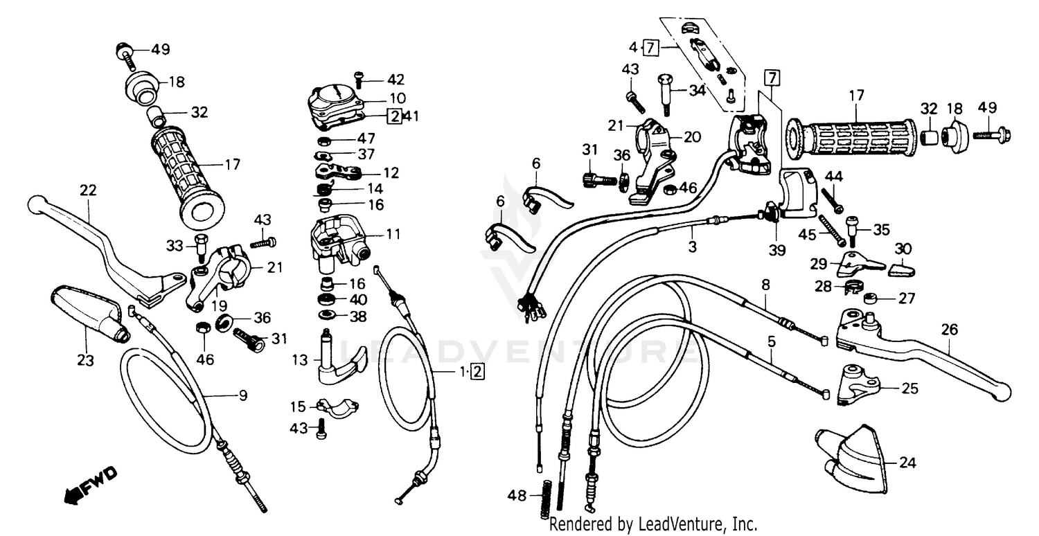 SWITCH + HANDLE LEVER + CABLE