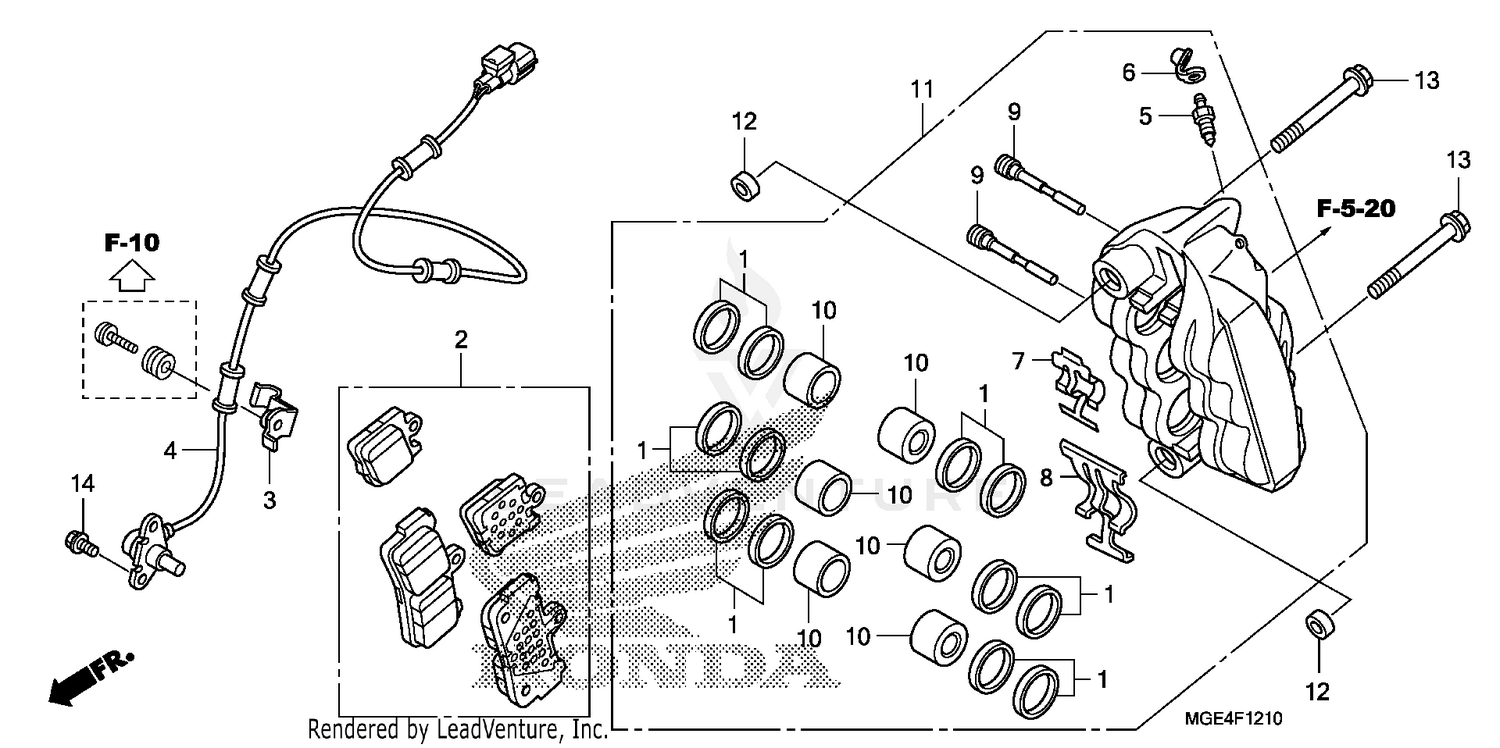 RIGHT FRONT BRAKE CALIPER