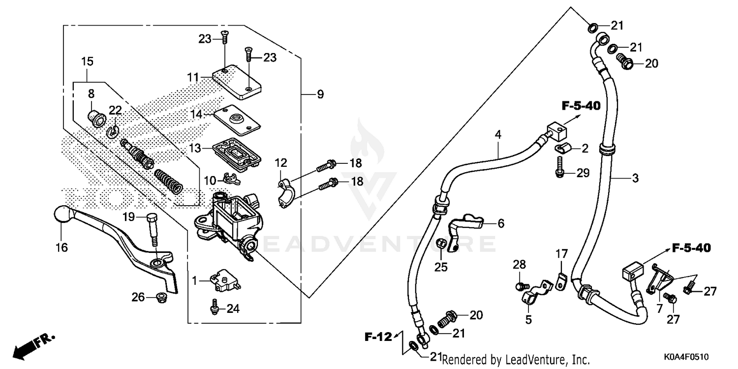 FRONT BRAKE MASTER       CYLINDER (2)