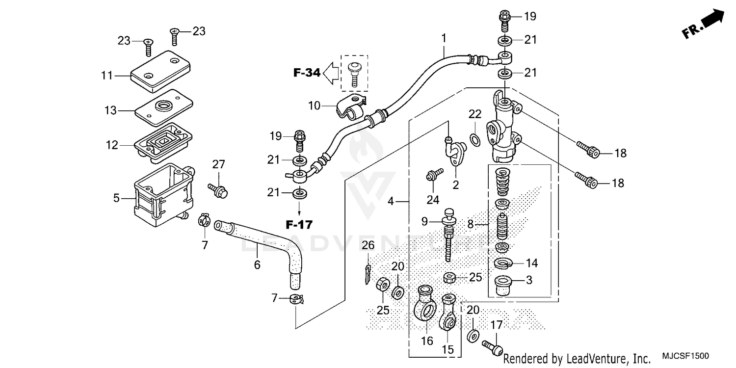 REAR BRAKE MASTER        CYLINDER (1)