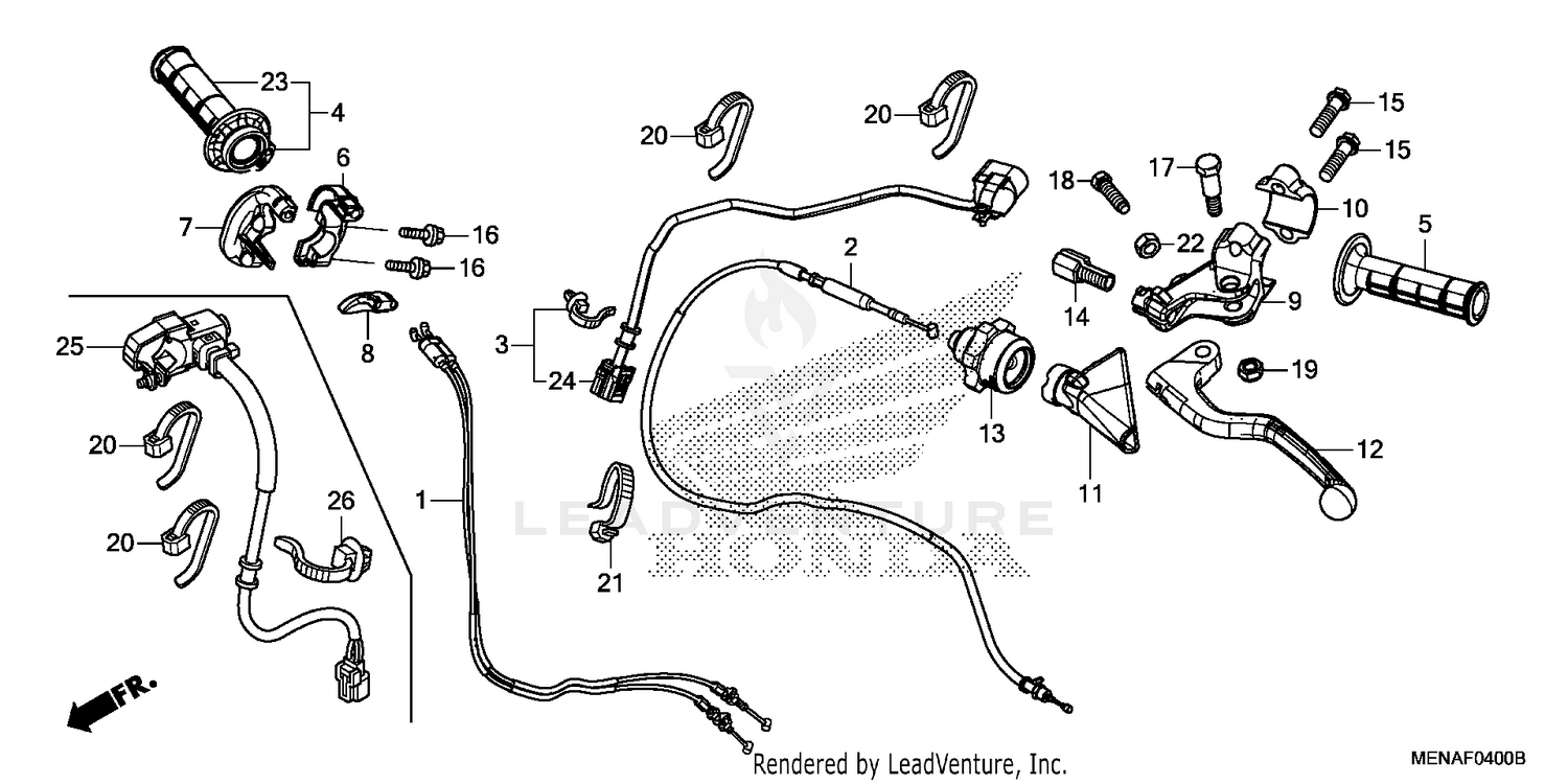 HANDLE LEVER@SWITCH@CABLE