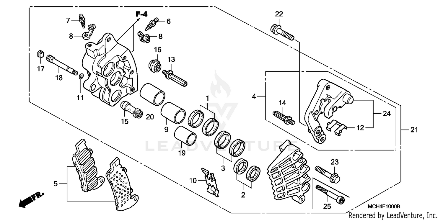FRONT BRAKE CALIPER (R.)